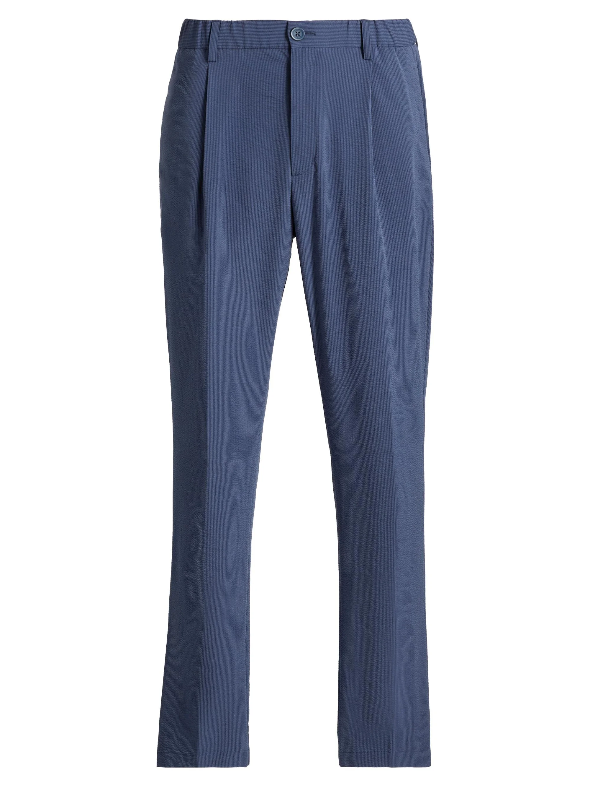 Men's Seersucker Pleat-Front Pants - Sky Blue - 1