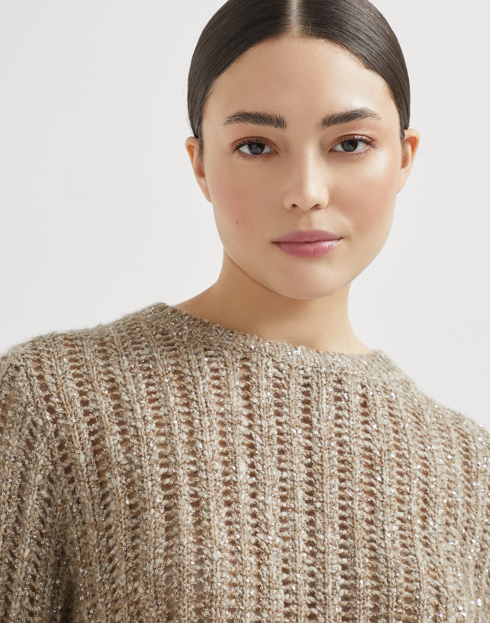 Soft wool, cashmere and mohair dazzling rib sweater - 3