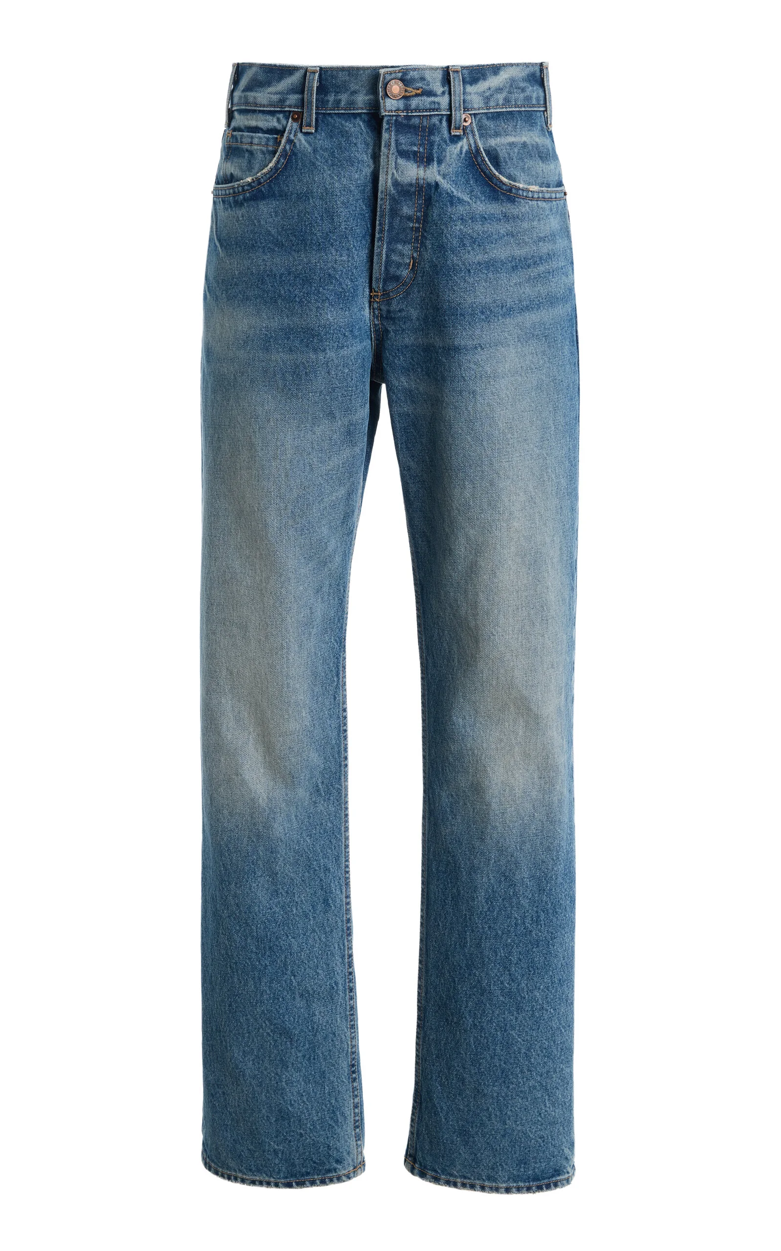 Briana Rigid High-Rise Straight-Leg Jeans - 1