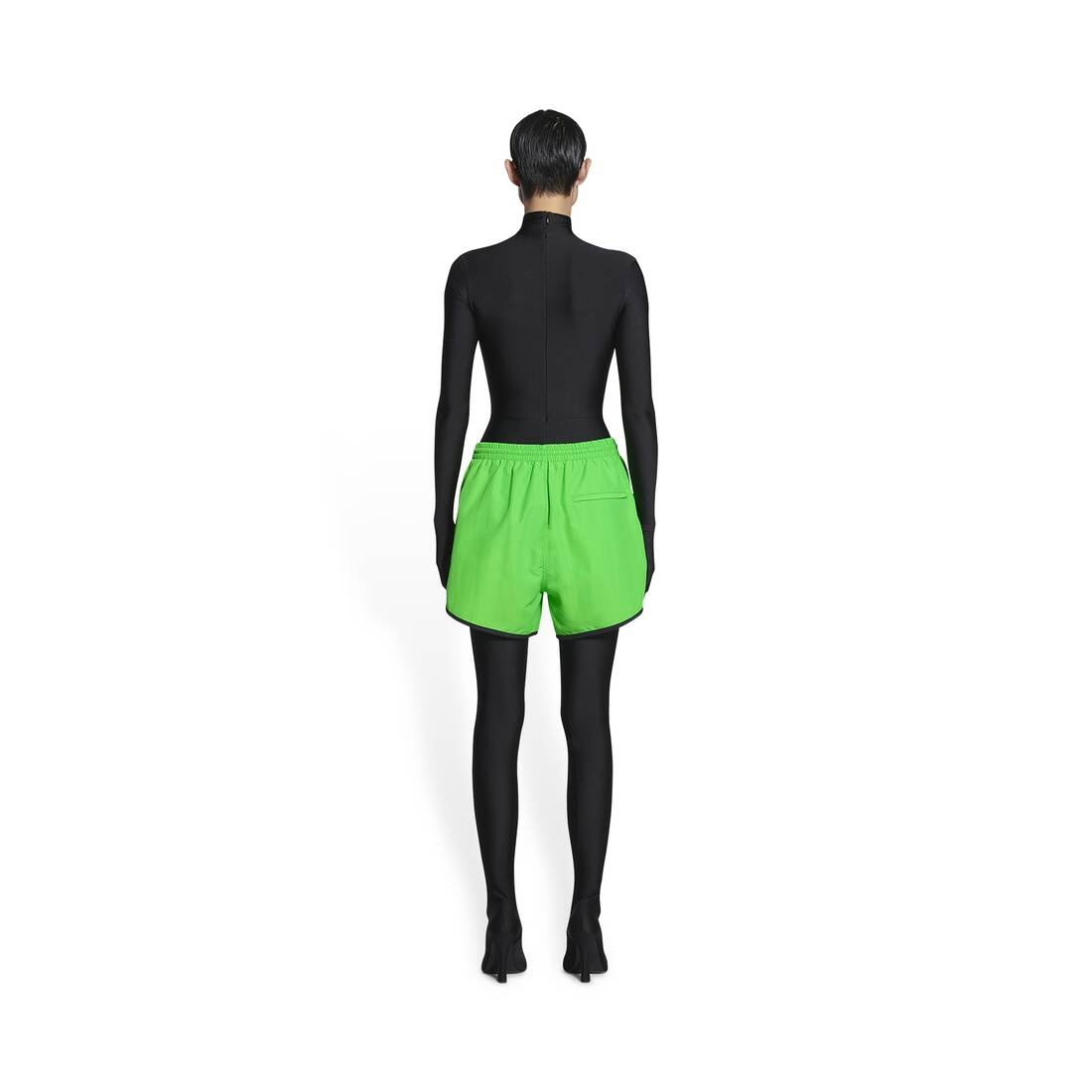 Women's 3b Sports Icon Tracksuit Running Shorts in Green - 5