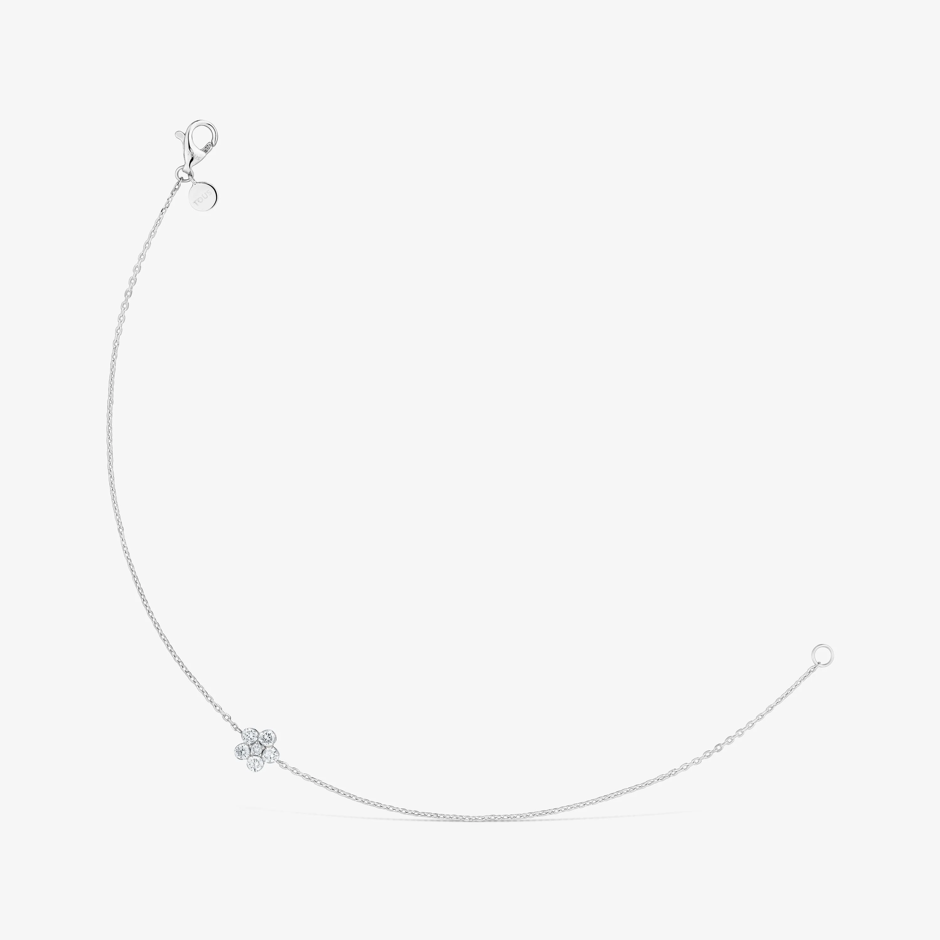 9kt white gold and lab-grown diamond flower Bracelet TOUS Irisé LGD - 1