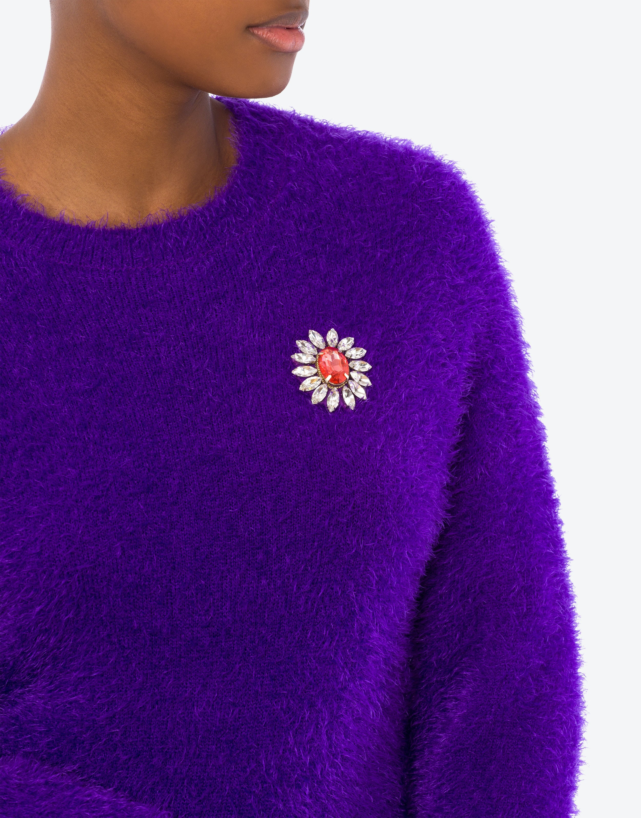 JEWEL FLOWER SOFT FABRIC JUMPER - 4