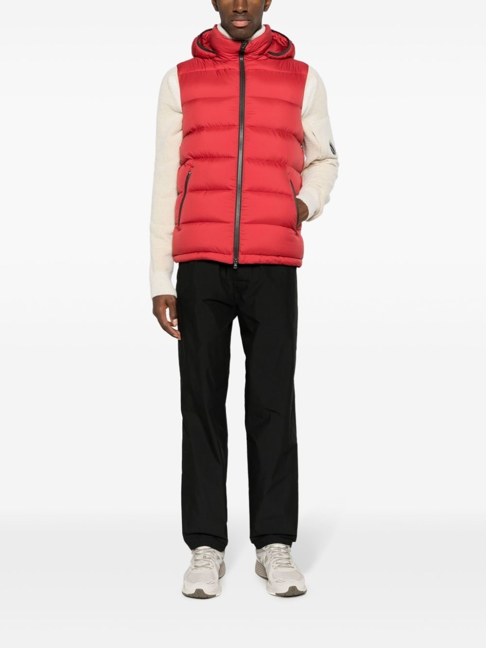 logo-plaque padded gilet - 2