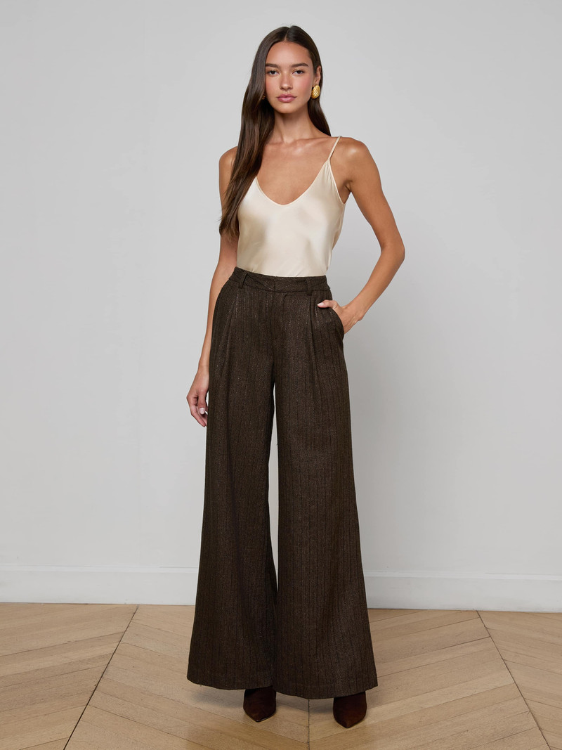 L'AGENCE Allanah Pinstriped Trouser outlook