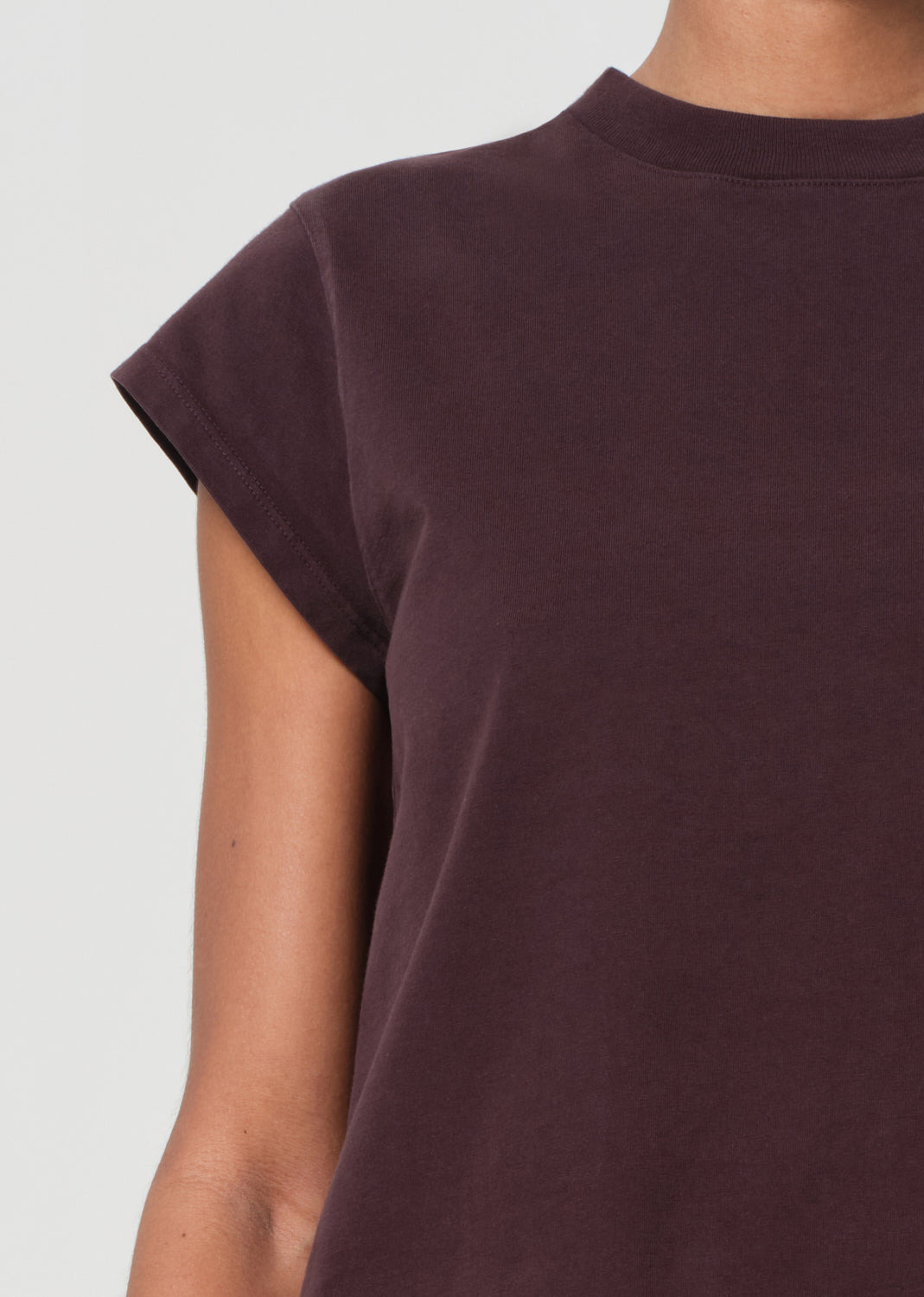 BRYCE CAP SLEEVE TEE IN ROOT - 6