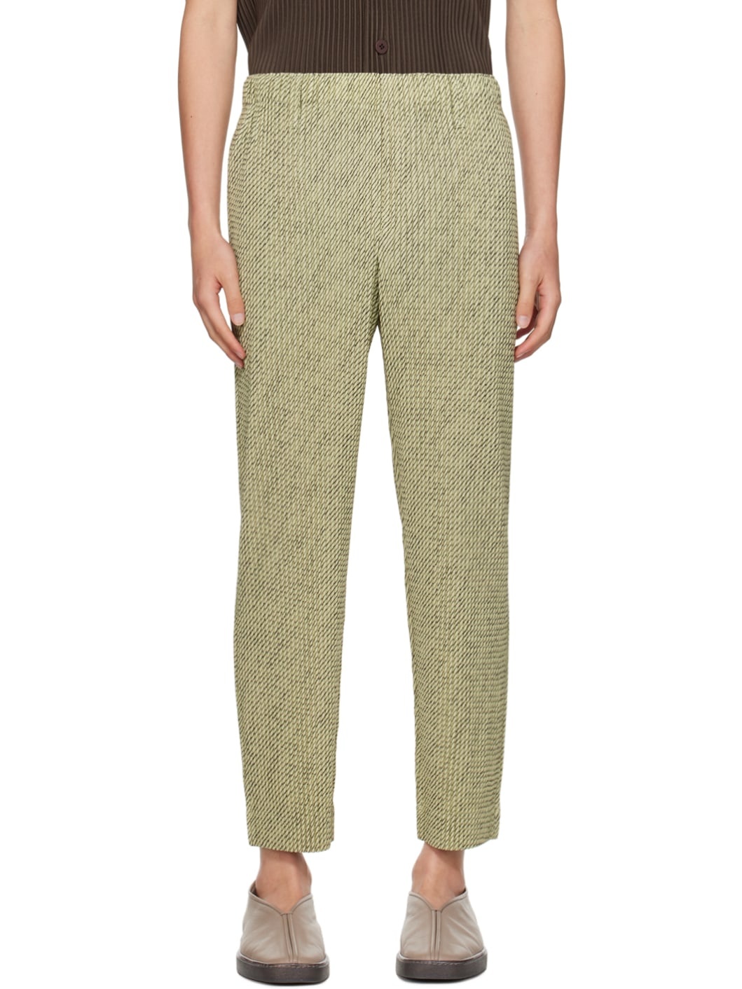 Green Diagonals Trousers - 1