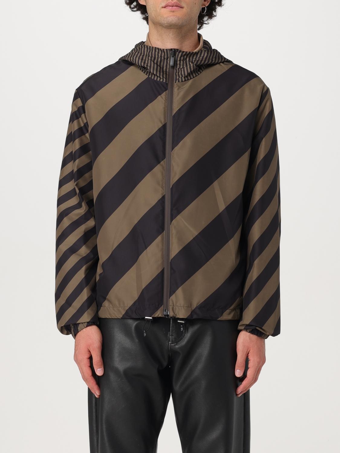 ジャケット FENDI SS25 Striped blouson (FJ7621AQ3L F0XAY) Blouson Cotton White | Fendi