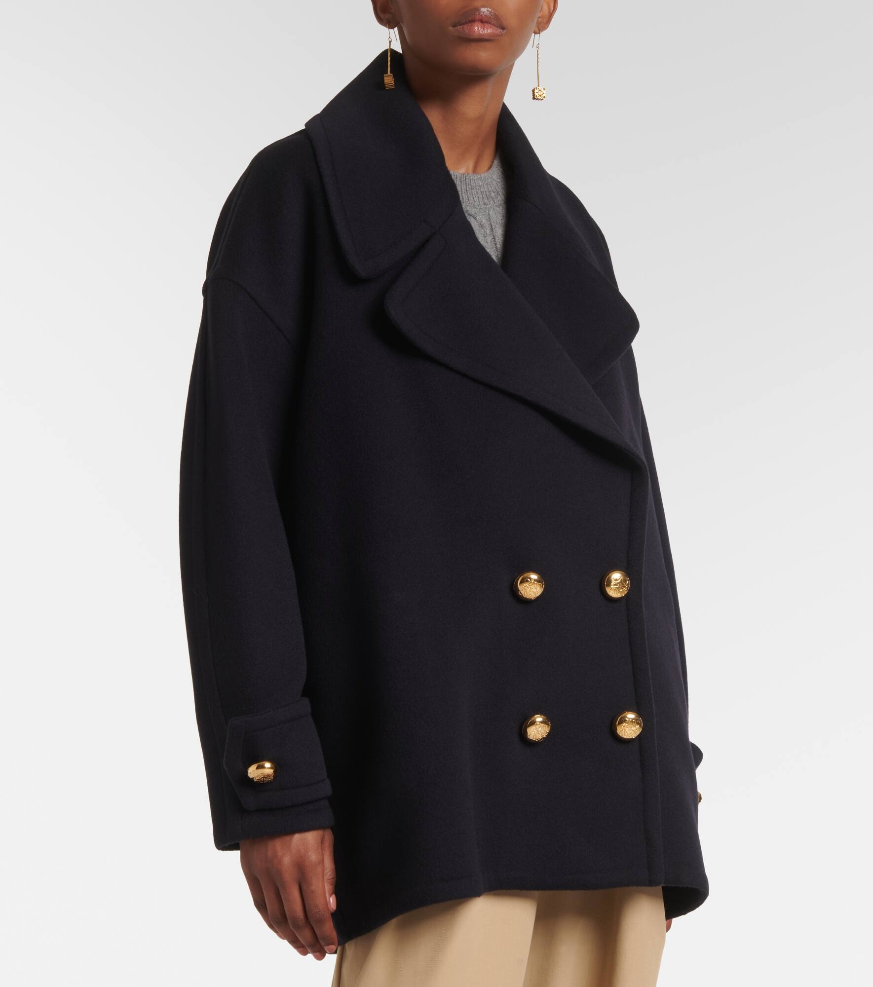 Pebble wool peacoat - 6