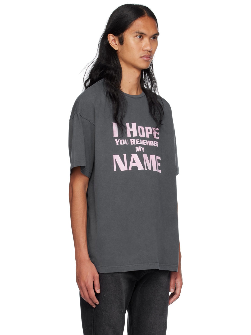 Gray Lettering T-Shirt - 2