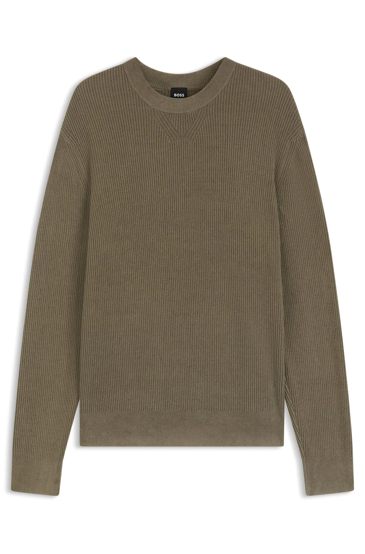 REGULAR-FIT SWEATER WITH CORDUROY RIB - 1