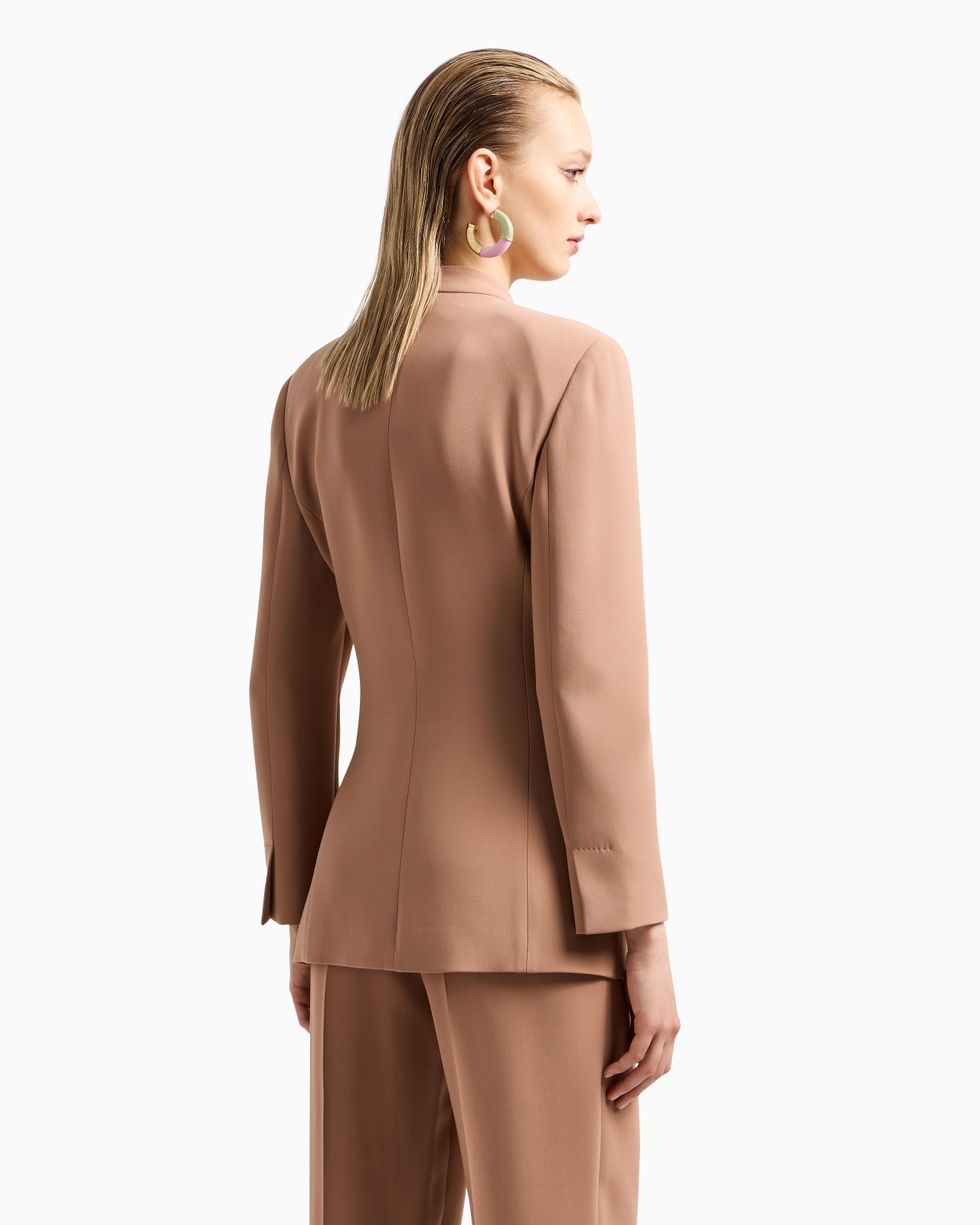 DOUBLE-BREASTED JACKET IN SILK CADY - 3