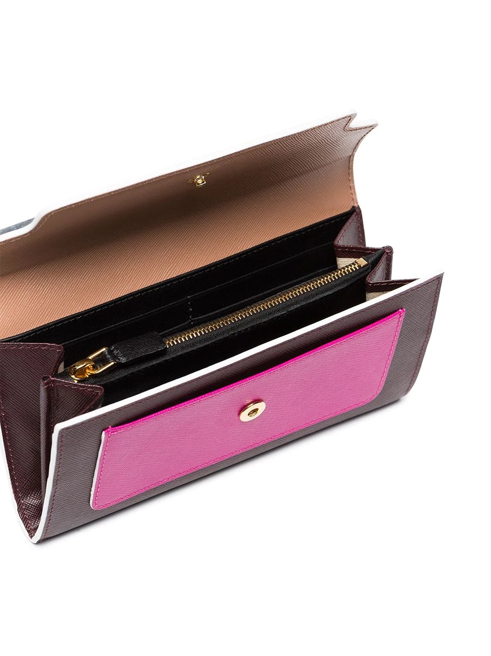 pink, fuchsia and burgundy Trunk folder wallet - 3