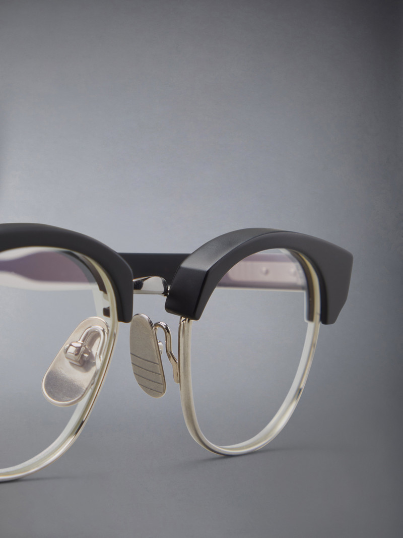 Acetate And Titanium Oval Eyeglasses 7