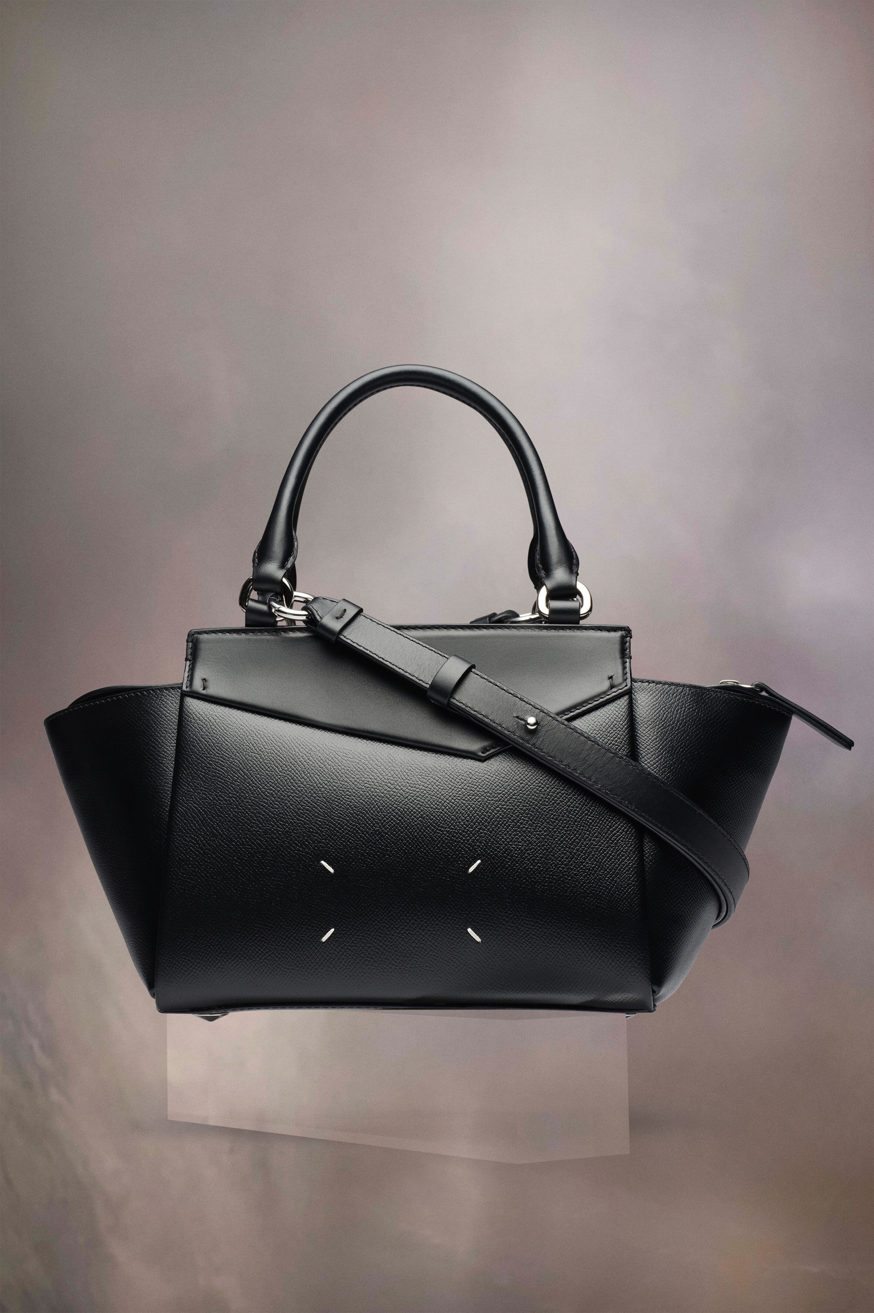 Maison Margiela Black Snatched Asymmetric Micro Bag