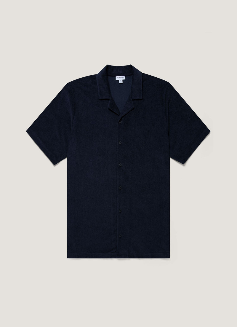 Towelling Camp Collar Shirt 1