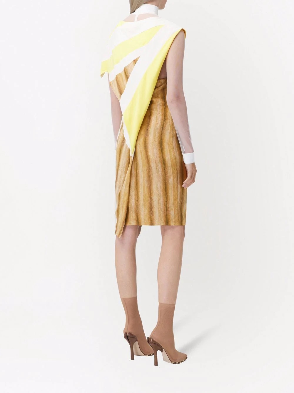 graphic-print asymmetric dress - 4