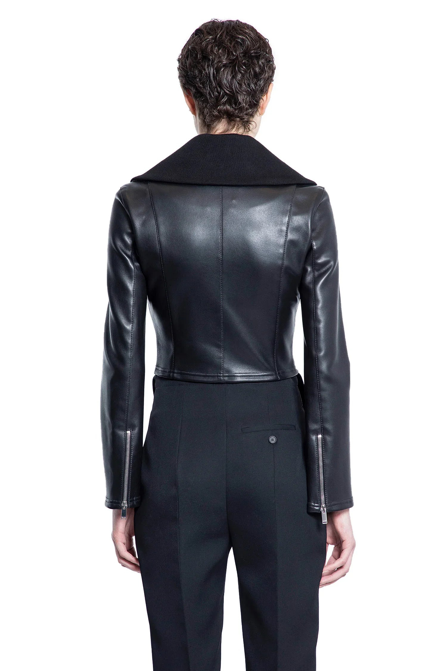 Folded-Collar-Leather-Jacket - 3