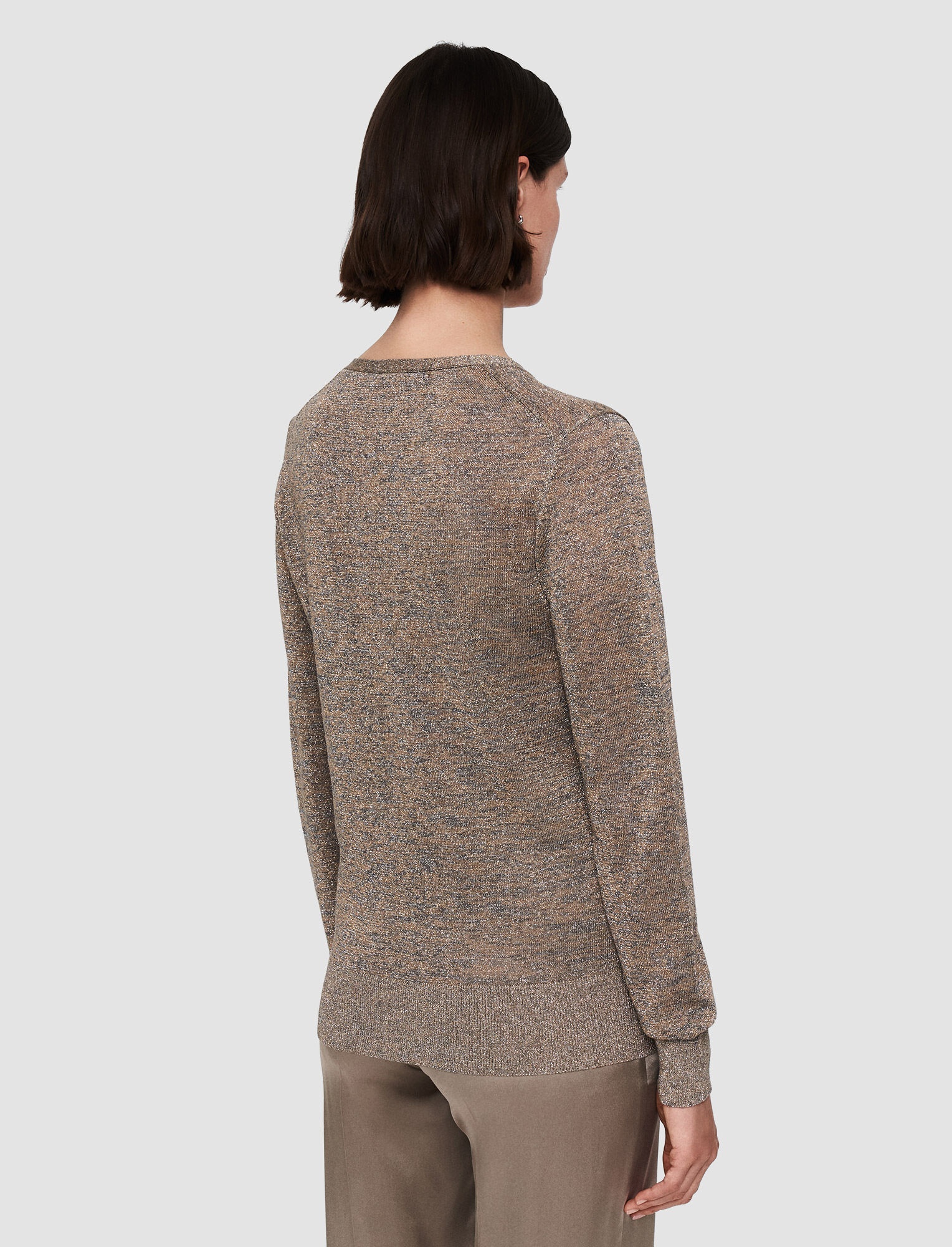 Lurex V Neck Jumper - 4