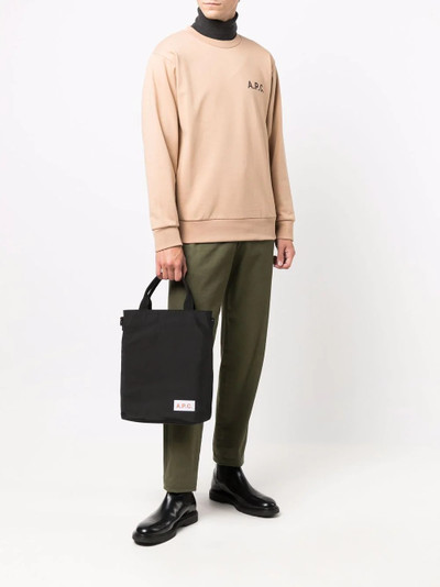 A.P.C. logo-print crewneck sweatshirt outlook