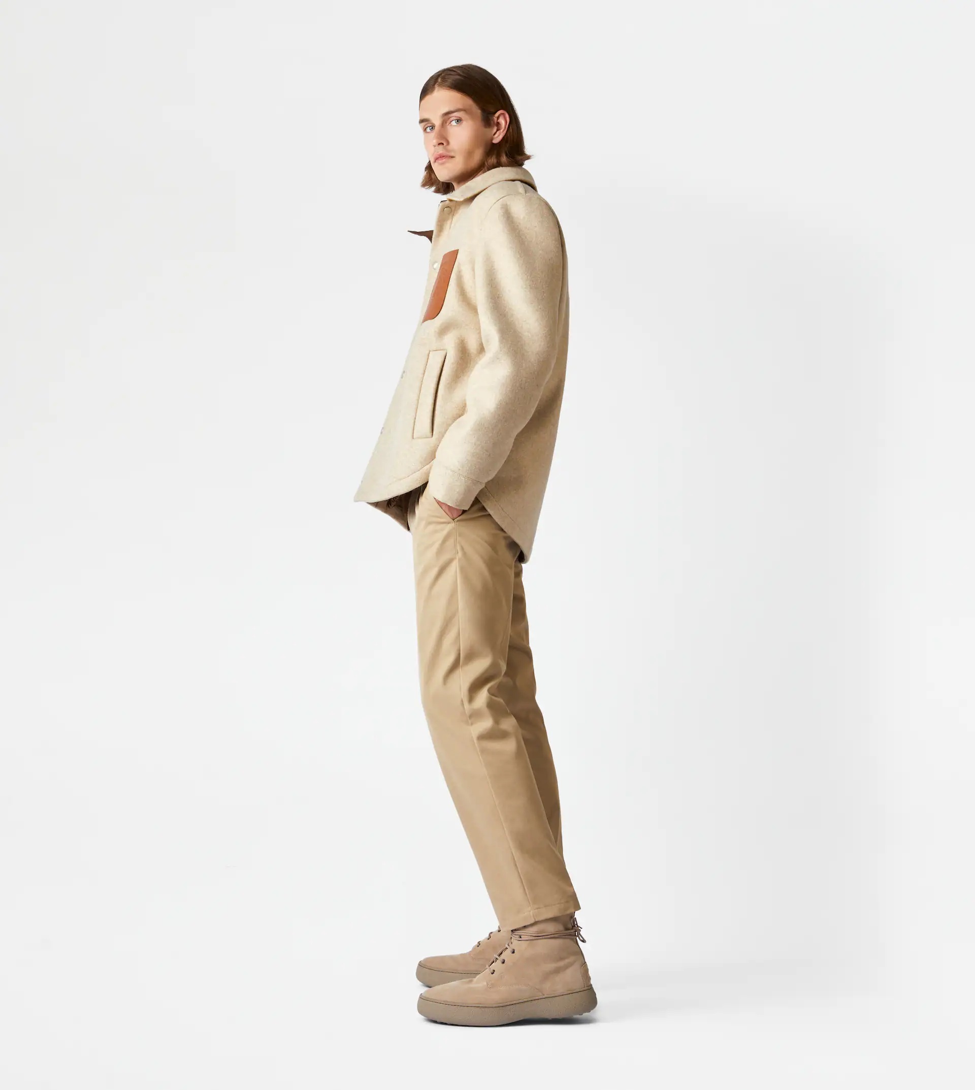 TOD'S SHIRT JACKET - BEIGE - 4