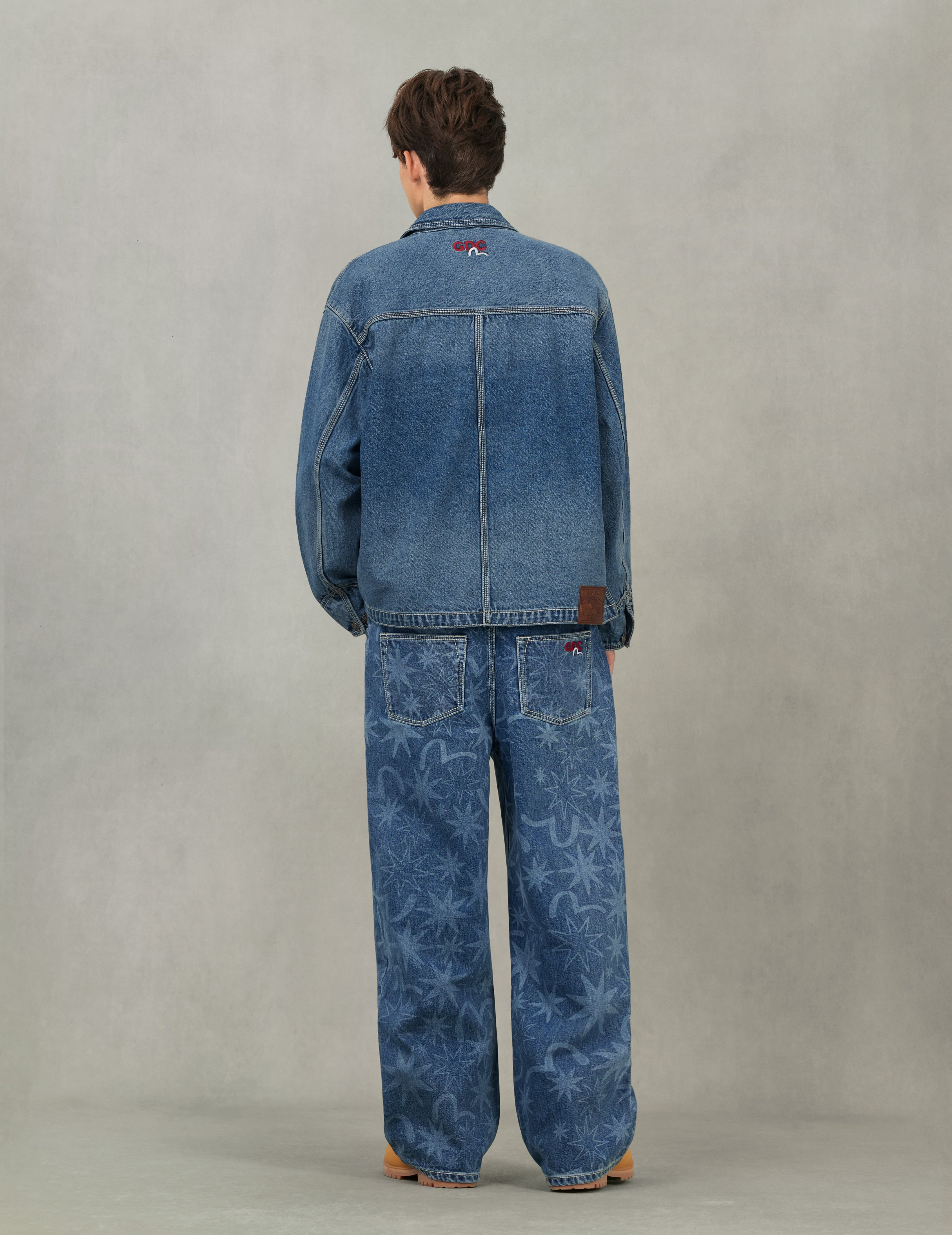 EVISU X GDC Embroidery Relax Fit Denim Jacket - 6