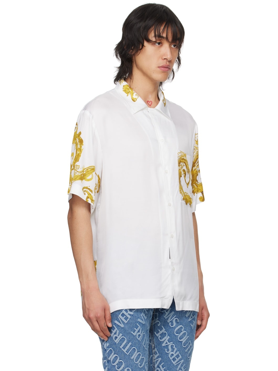 White Watercolor Couture Shirt - 2