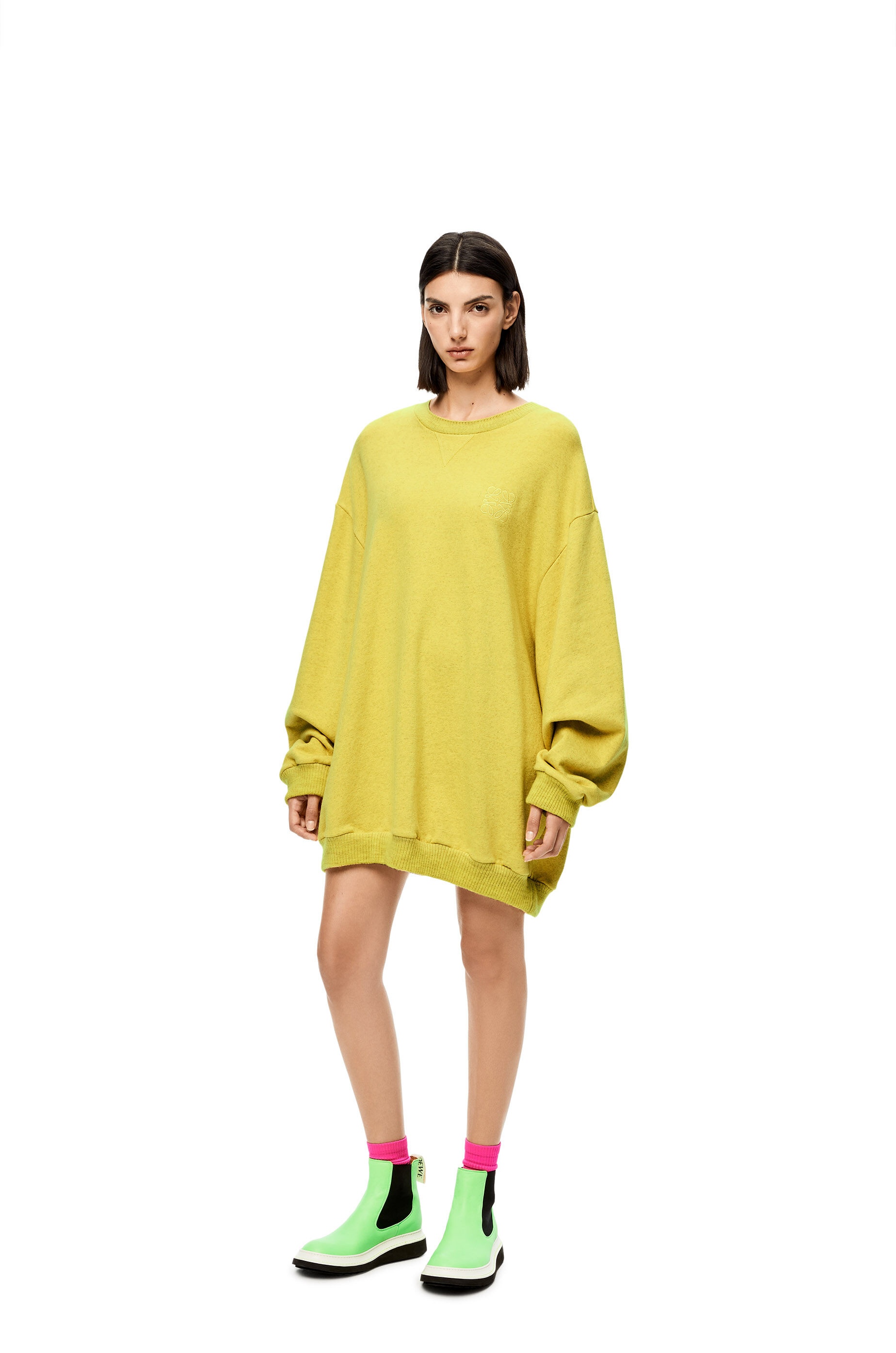 Anagram sweatshirt dress in cotton - 3