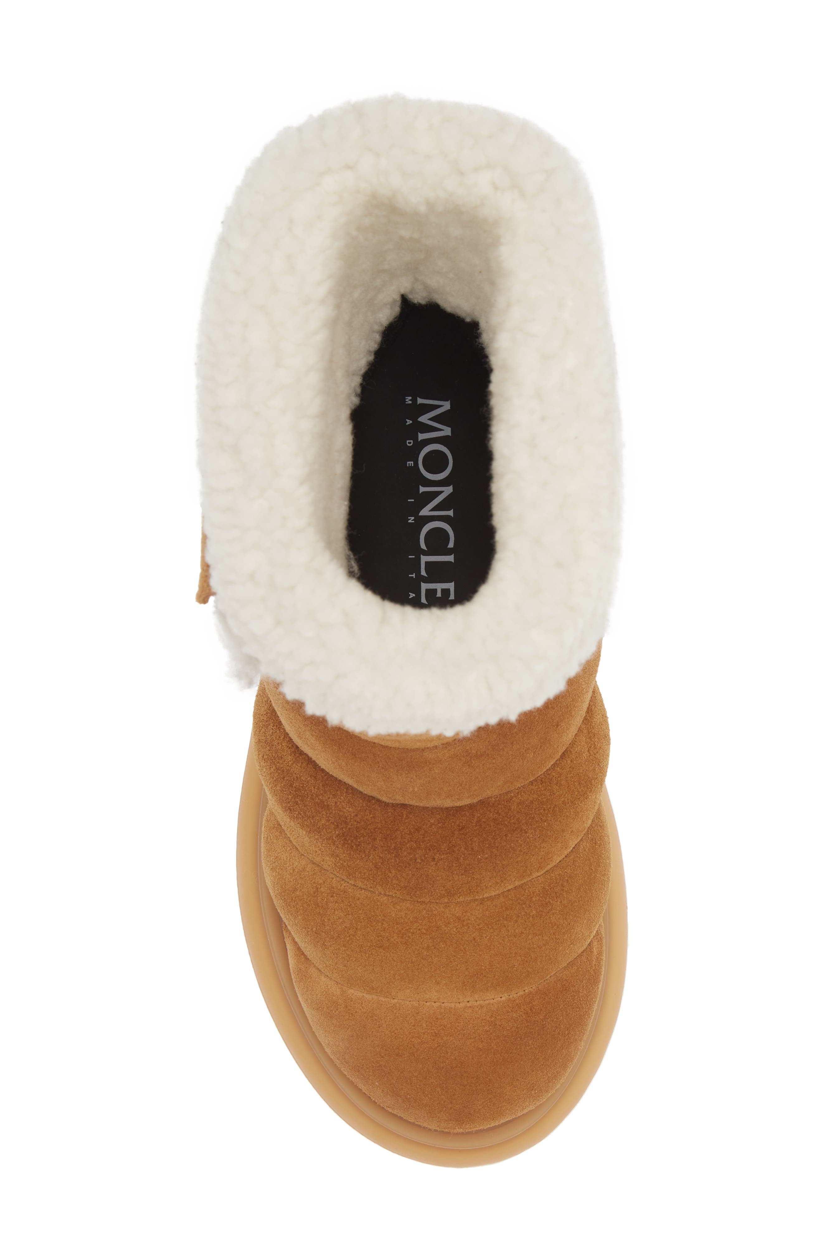 Moncler Gaia Faux Shearling Lined Boot in Rust at Nordstrom - 5