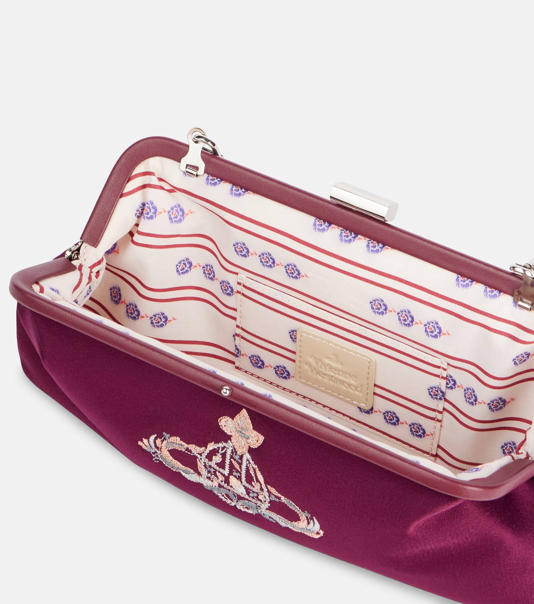Dorothy embroidered satin clutch - 3