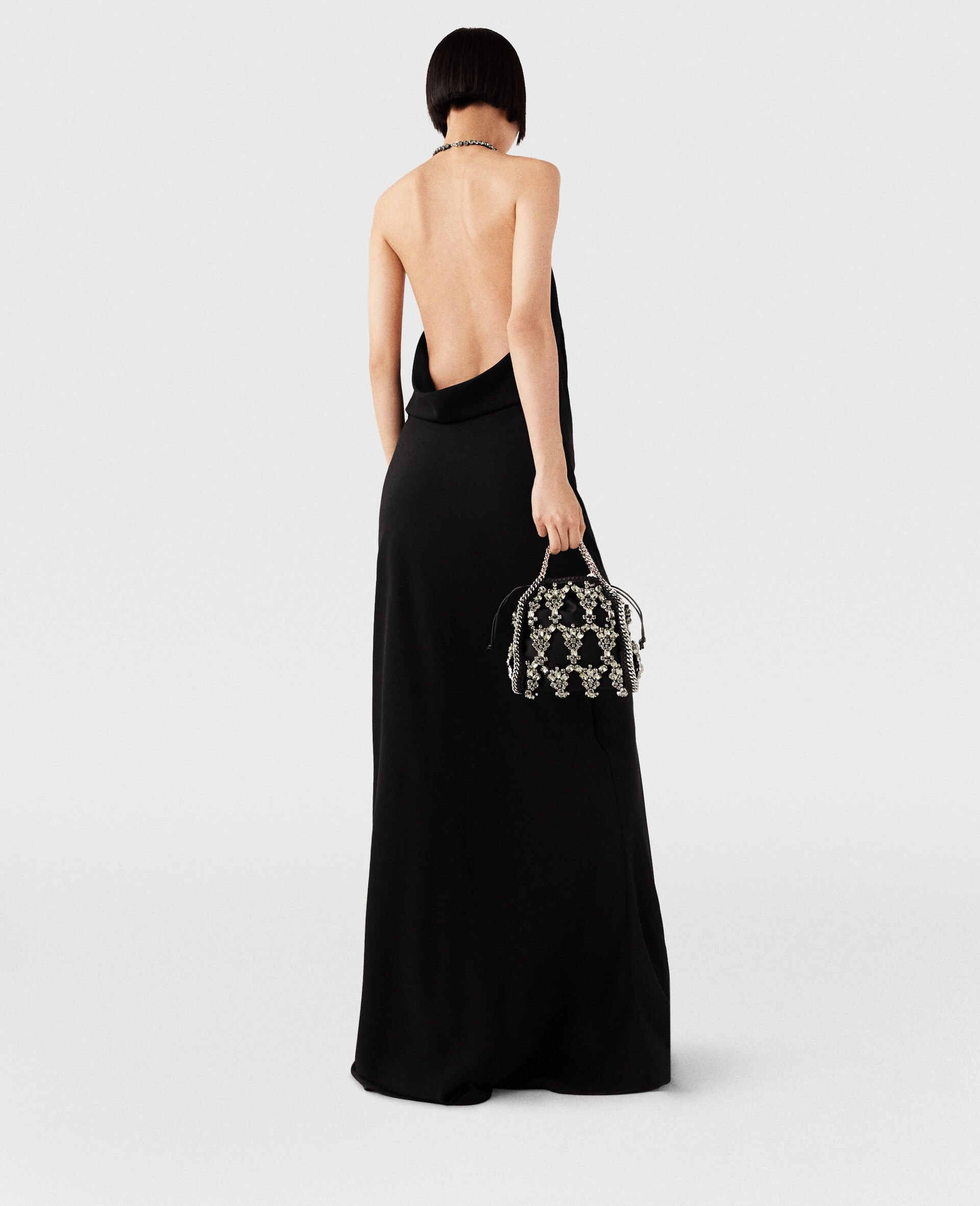 Plunge Crystal Halterneck Maxi Dress - 5