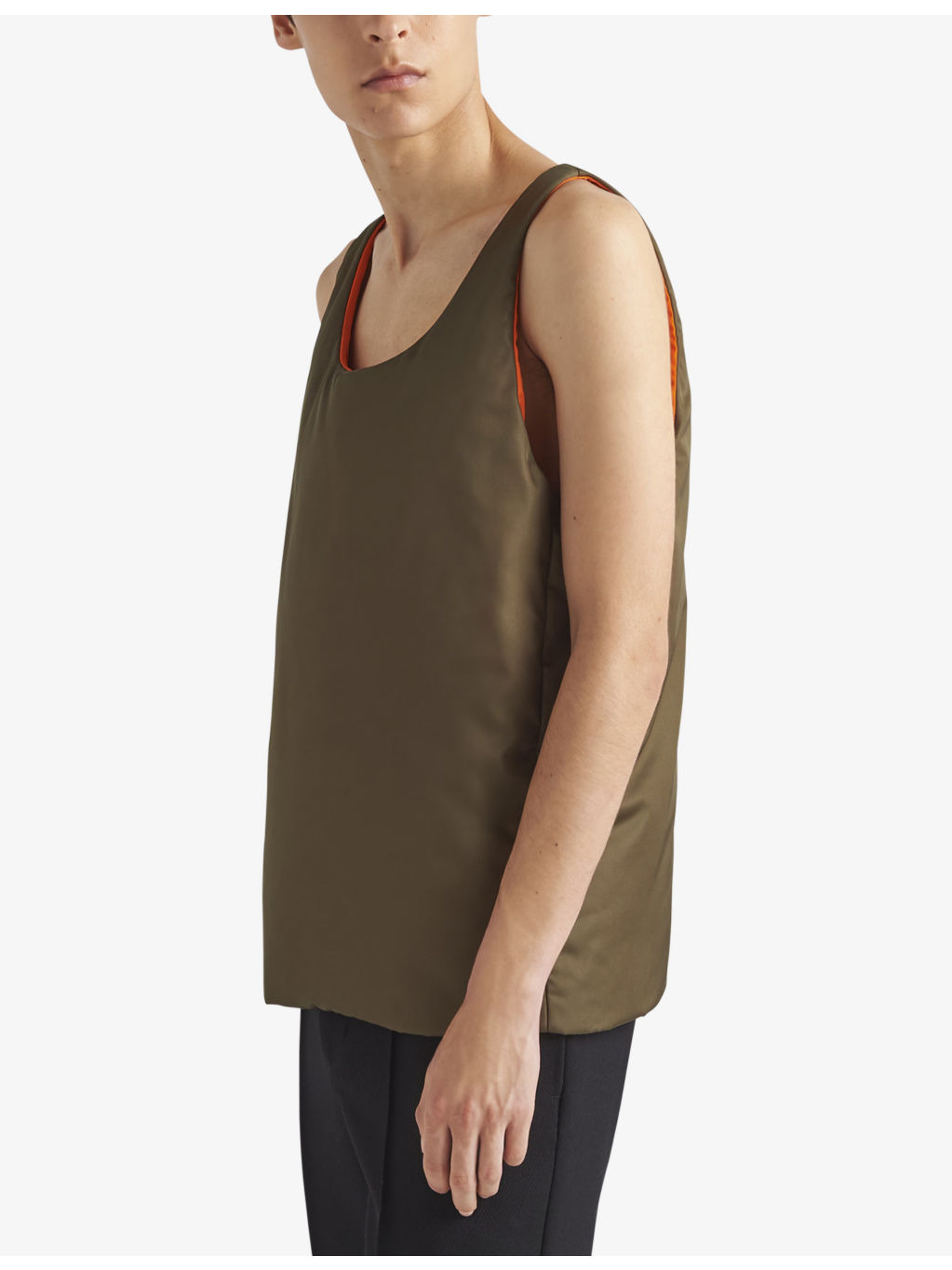 Re-Nylon logo-plaque recycled-nylon down vest - 3