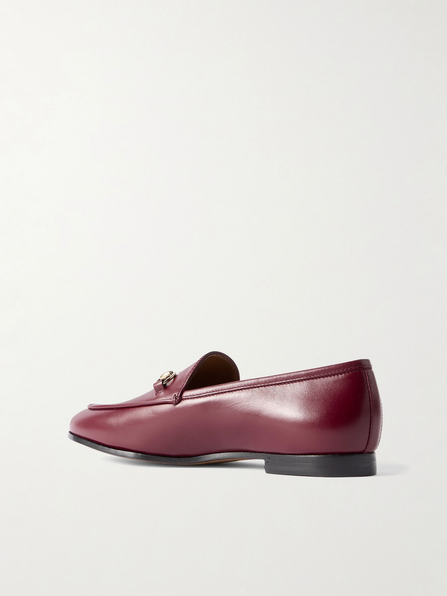 Jordaan horsebit-detailed leather loafers Burgundy - 3