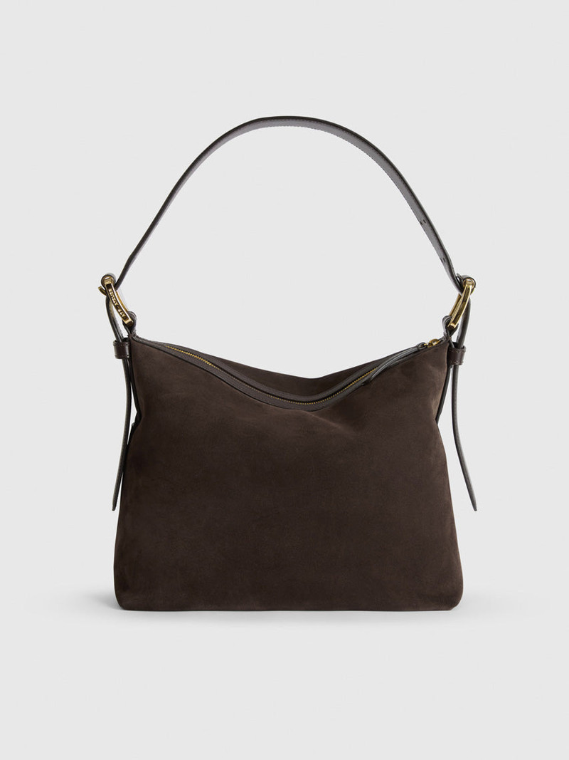 Bassanina Walnut Suede/Leather Mini tote bag 3