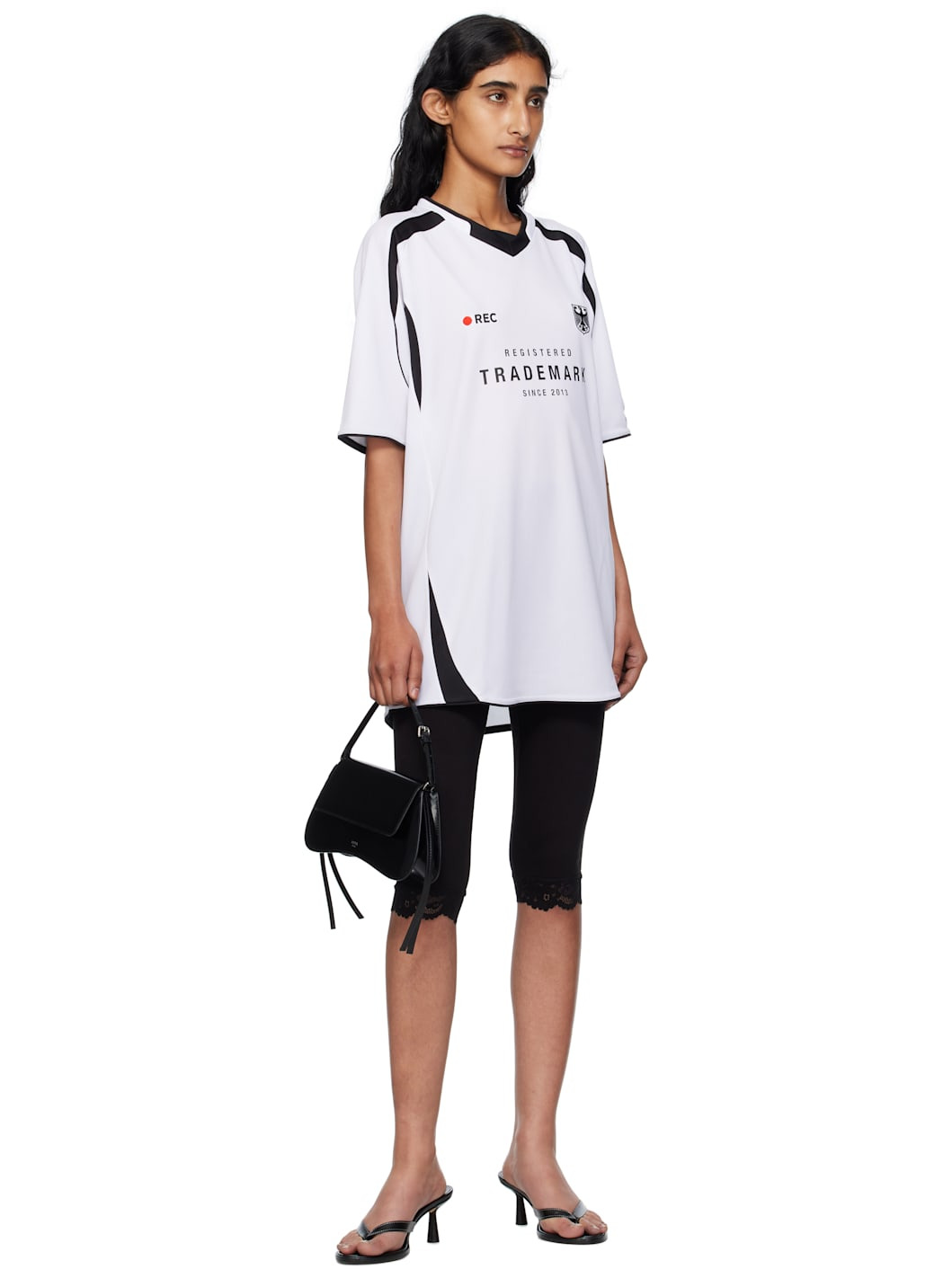 White 'Trademark' Football Jersey - 4