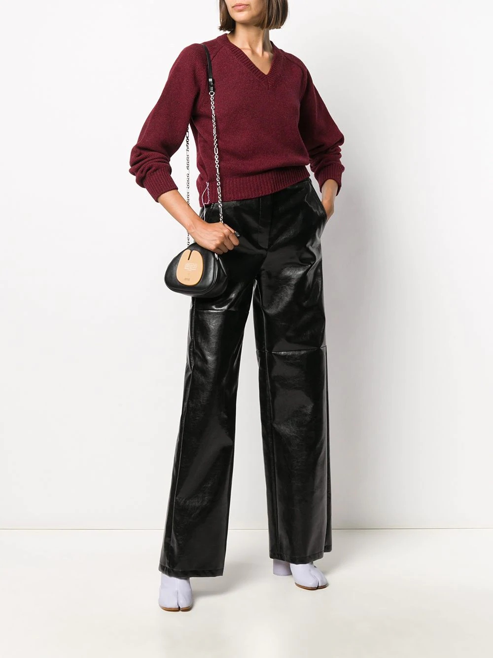 high-waisted wide-leg trousers - 2