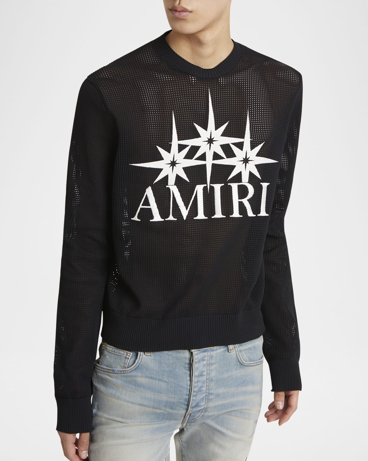 Men's Starburst Mesh Sweater - 4