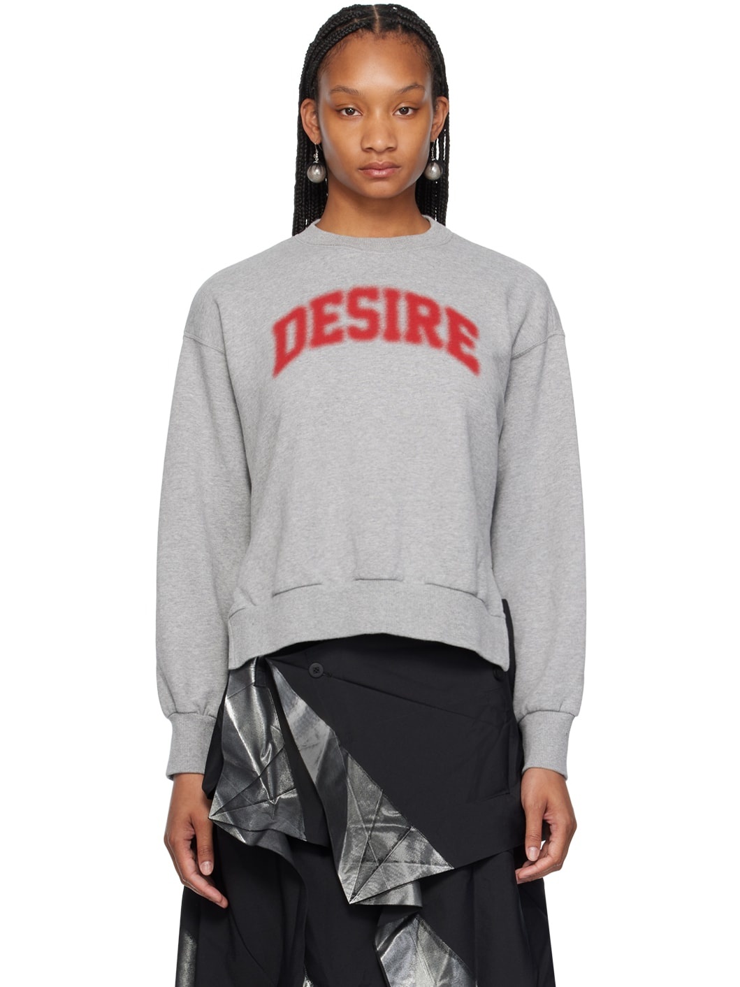 Gray 'Desire' Sweatshirt - 1