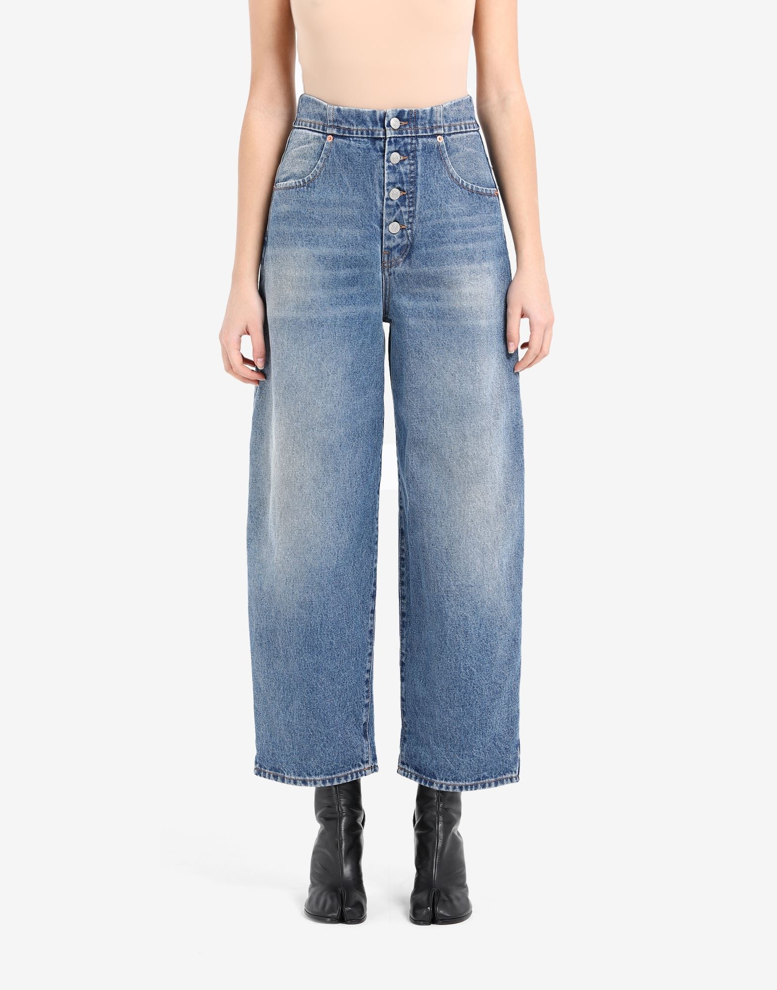 Vintage wash jeans - 5