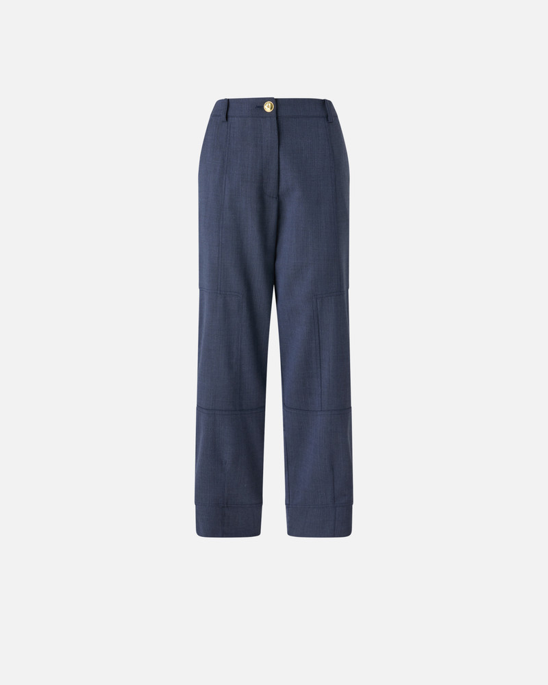 TEXTURED WOOL BALLOON TROUSERS 1