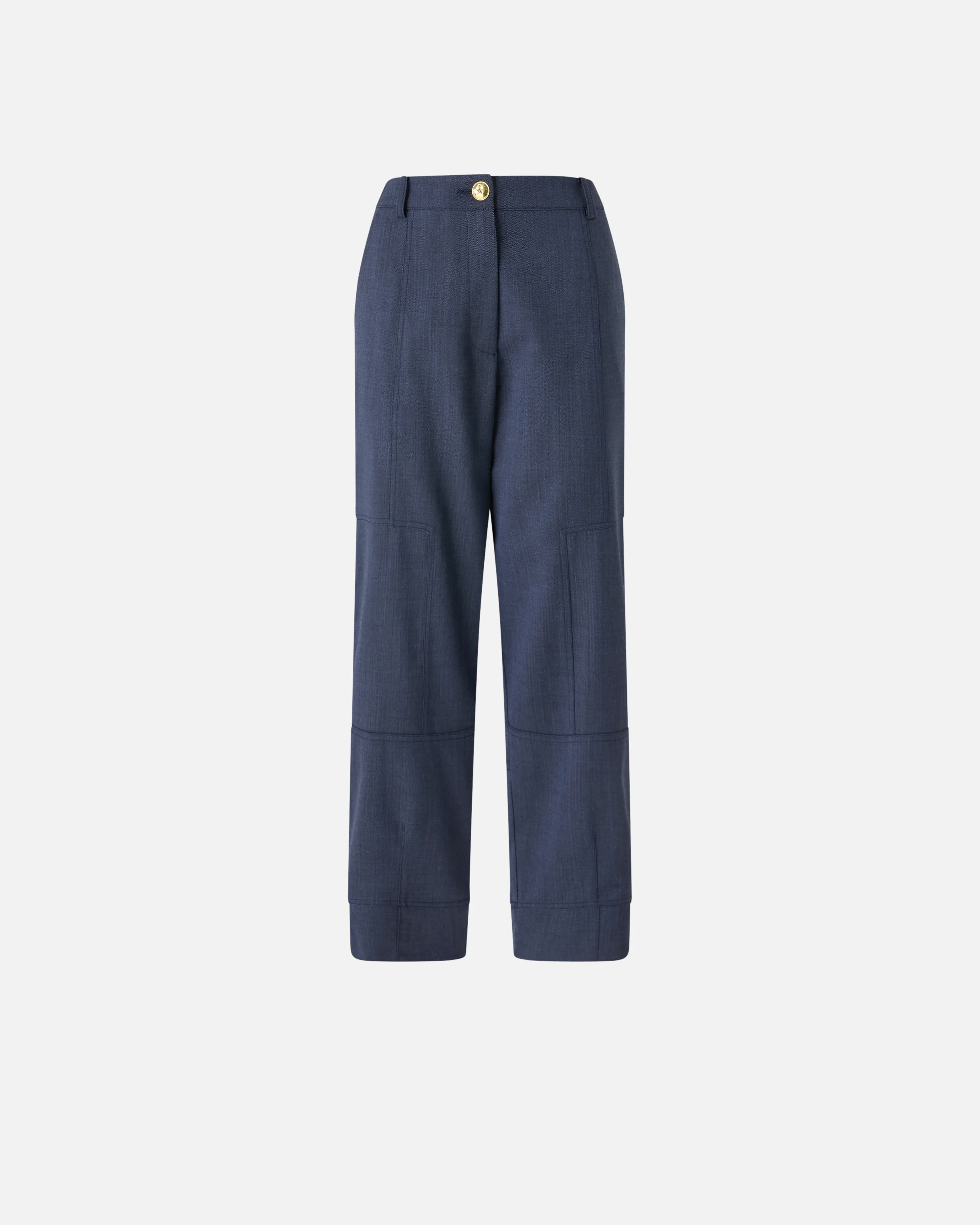 TEXTURED WOOL BALLOON TROUSERS - 1