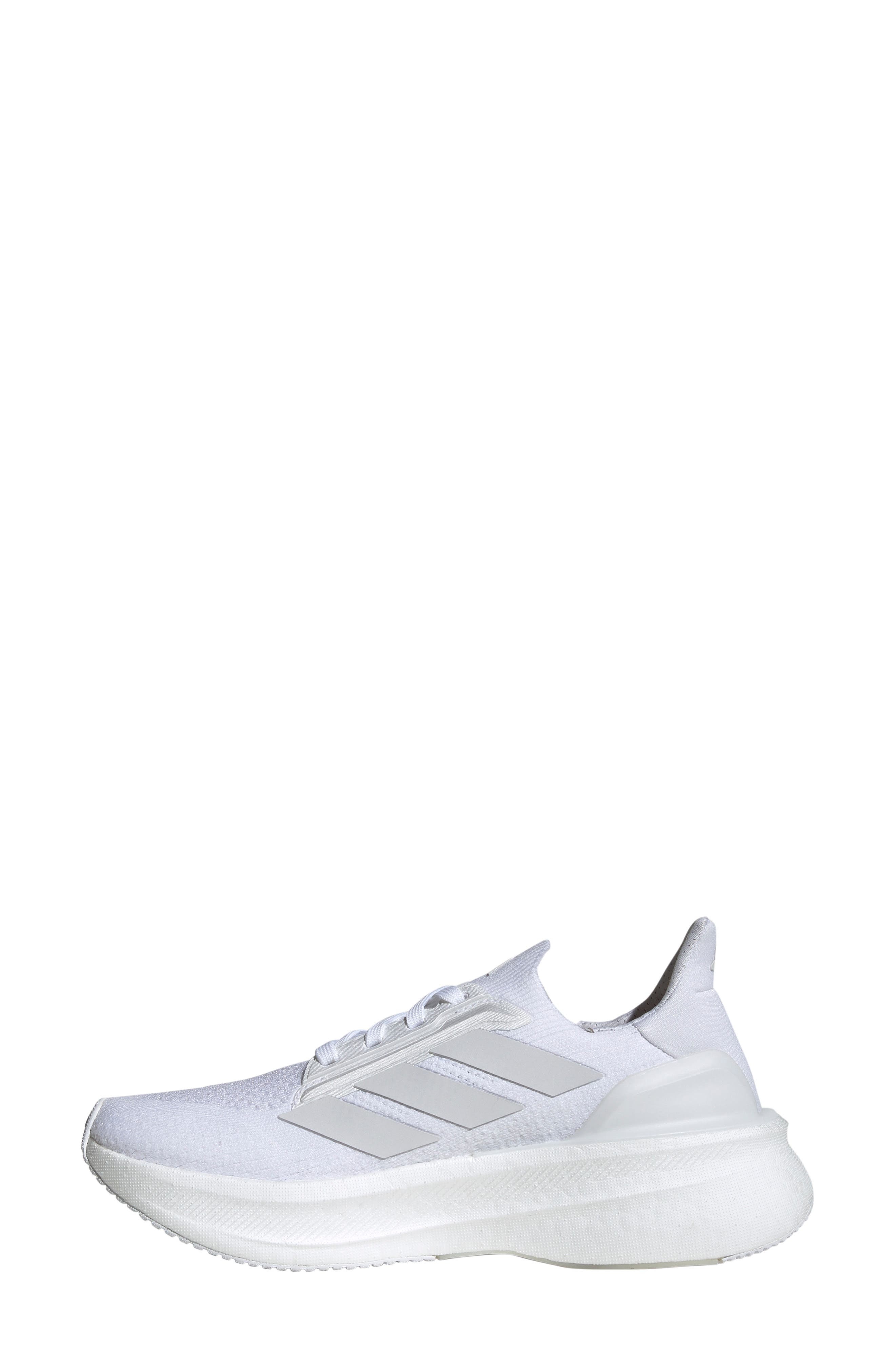 adidas Ultraboost 5 Running Shoe in White/White/Black at Nordstrom - 6