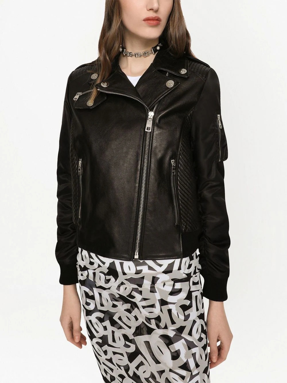 leather biker jacket - 5