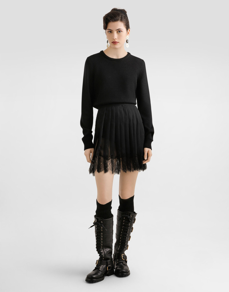 Dolce & Gabbana Pleated chiffon short skirt outlook