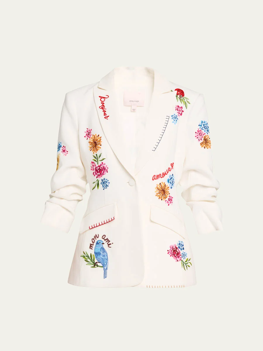 Cheyenne Embroidered Vine Blazer - 1