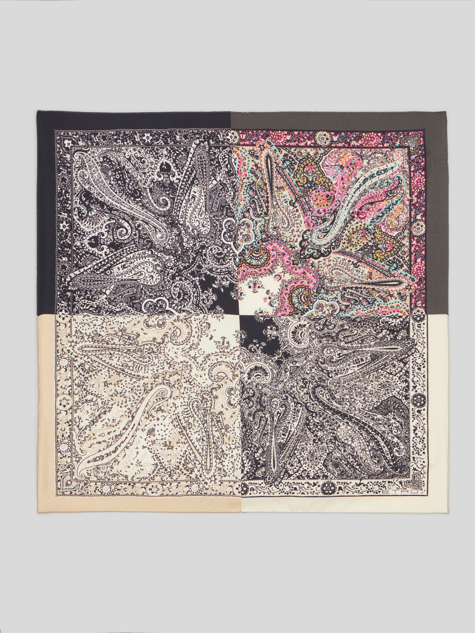 PRINTED SILK POCKET SQUARE - 1