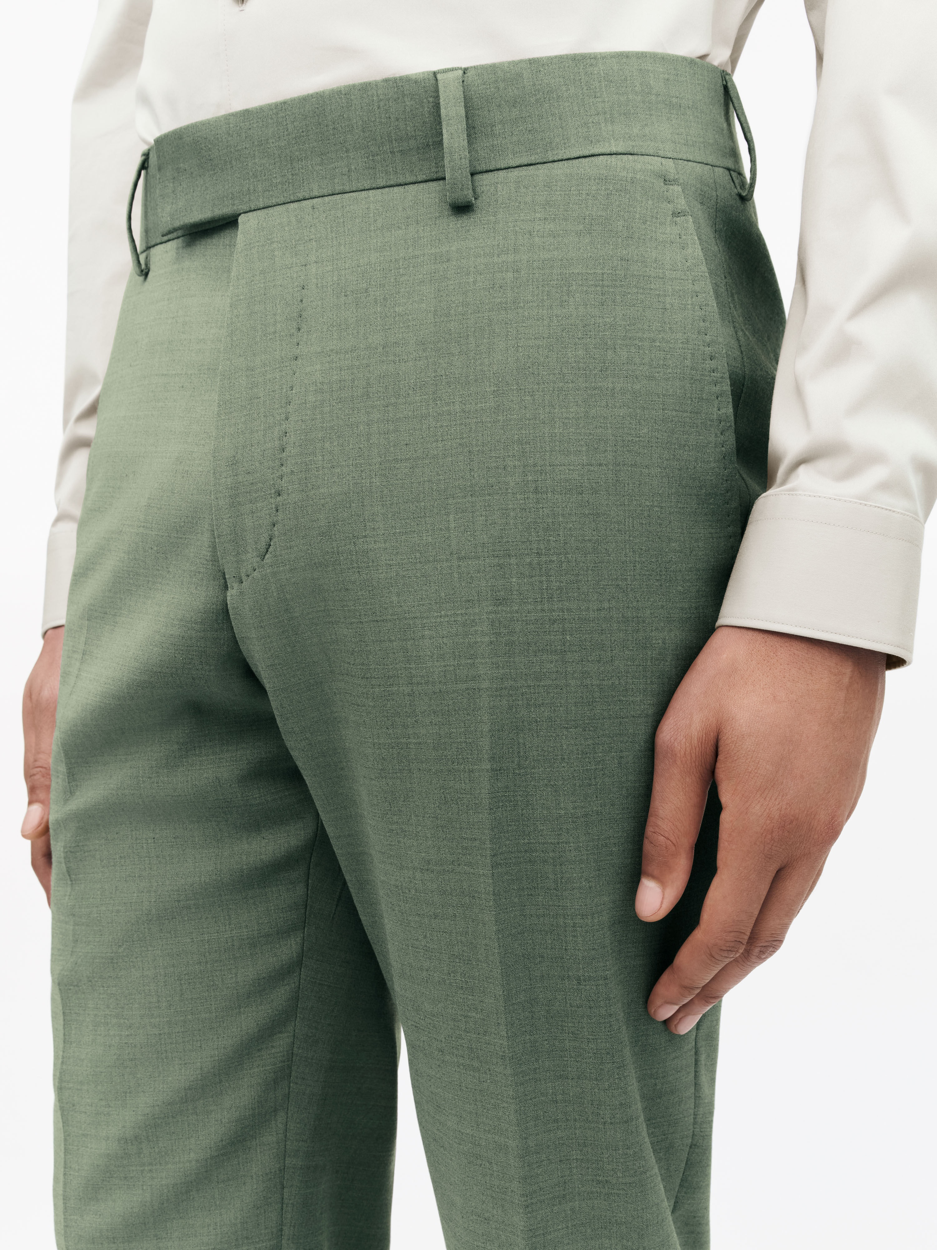 Tenuta Slim Fit Wool Blend Trousers - 5