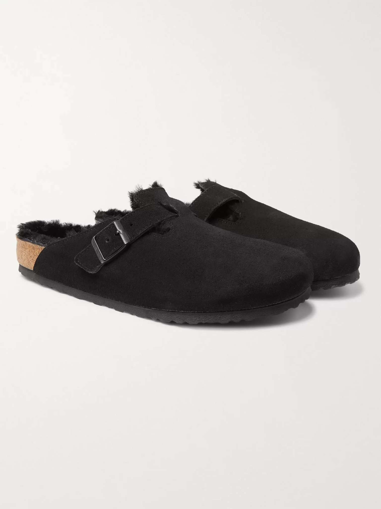 Boston Shearling-Lined Suede Clogs - 4