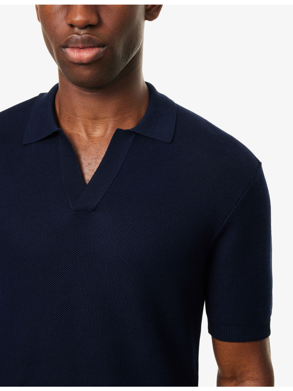 Horton Short-Sleeve Knitted Polo Top - 5