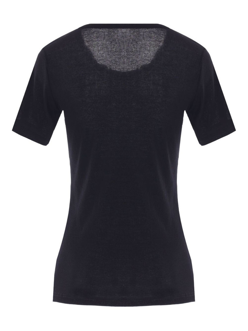 Yohji Yamamoto ribbed crew-neck T-shirt outlook