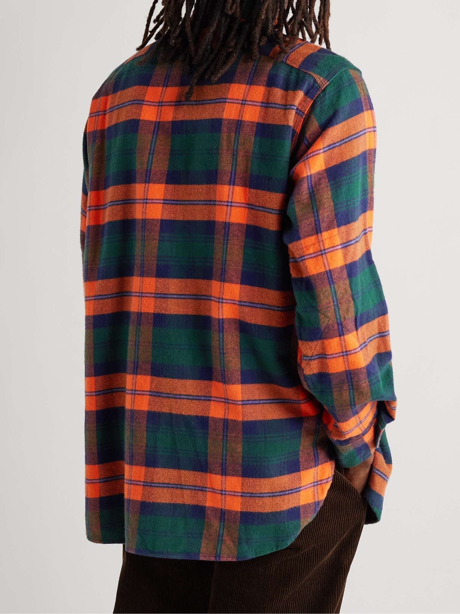 Brushed Checked Cotton-Flannel Shirt - 4